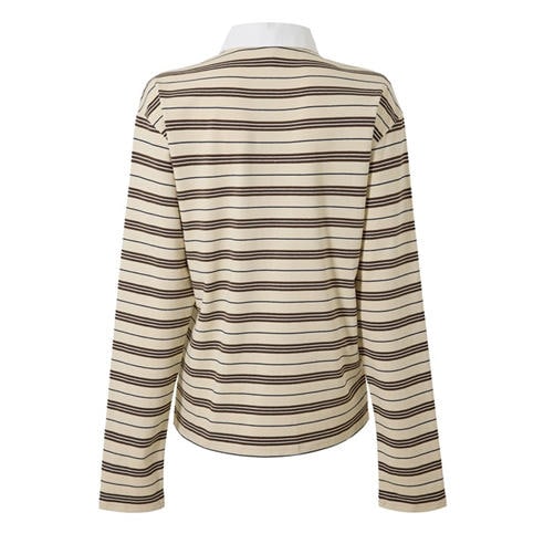 THE COUTURE CLUB - Women's Striped Rugby Polo Shirt
