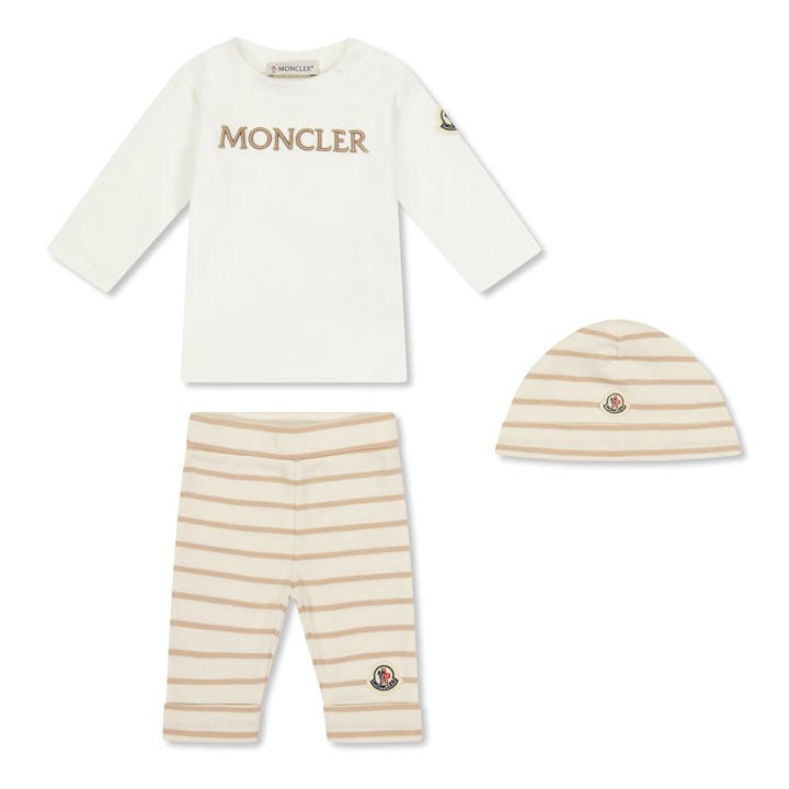 Moncler Unisex Kids Cream 3Pcs Set Bb62