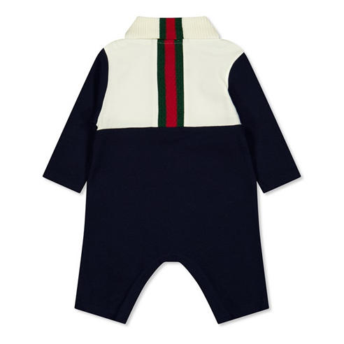 GUCCI - Kids' Logo Cotton Long-Sleeve Onesie