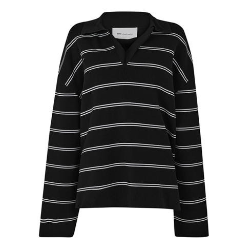 AMI PARIS - Ami Striped LS Polo Ld64