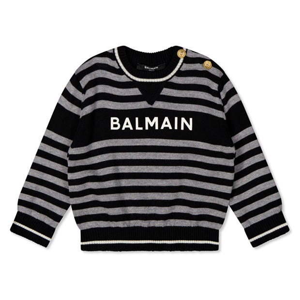 BALMAIN Logo Striped Sweatshirt Babies,All Products : American Fashion Style Bags On Sale
