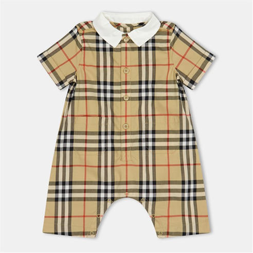BURBERRY - Unisex Kids' Burb Andreas Chk Onesie