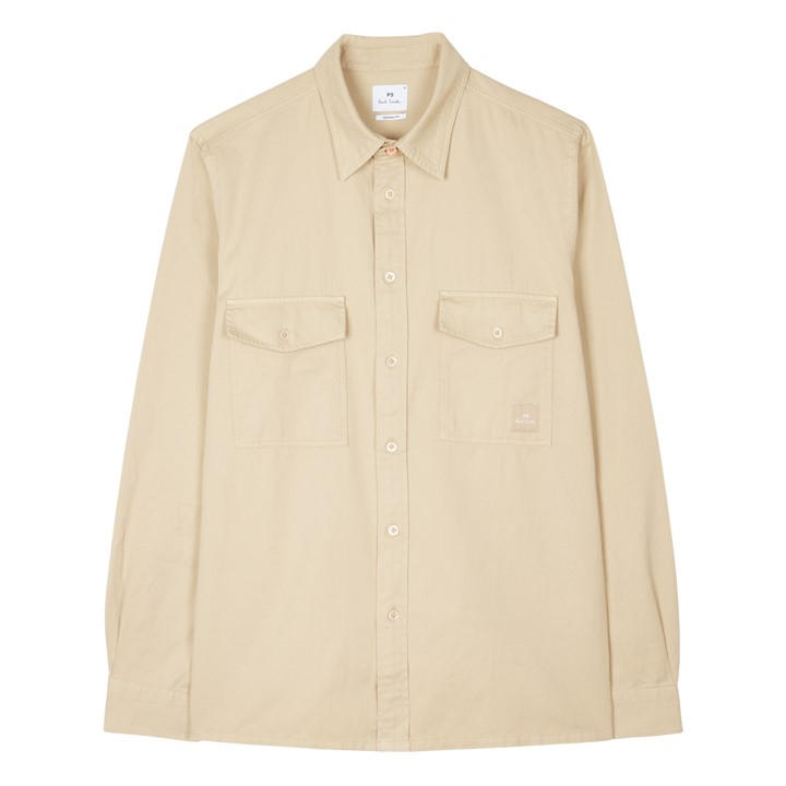 Ps Paul Smith Men's Beige Zebra Over-Shirt Large