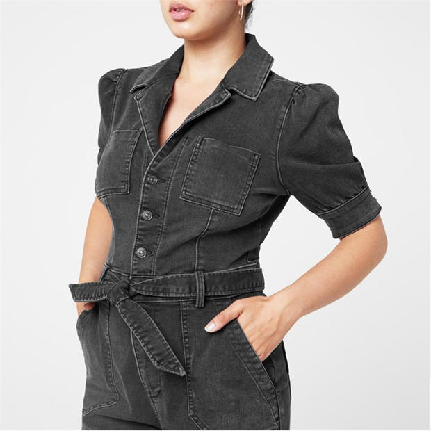 PAIGE Mono De Mezclilla Mayslie Para Mujer, Manga