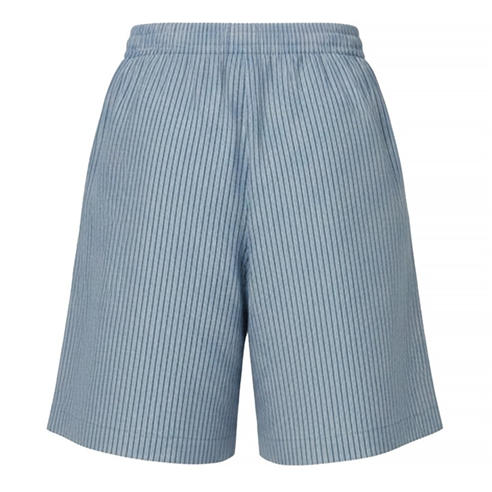 STELLA NOVA - Stella Nova Striped Anchor Embroidered Shorts - Blue Stripes