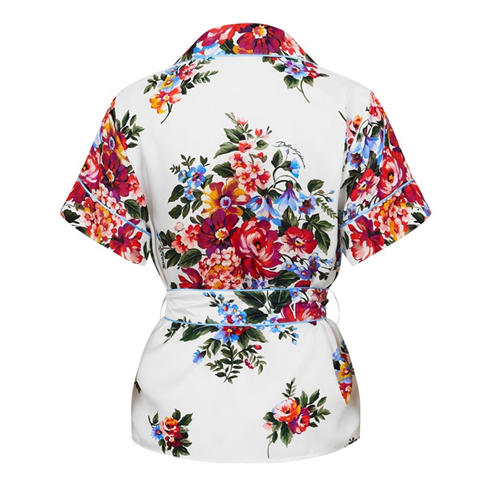 DOLCE AND GABBANA - DG Floral Wrp Blouse Ld61