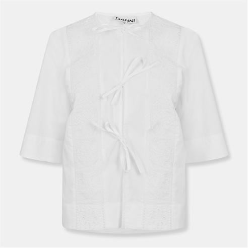 GANNI - Women's Anglaise Short Sleeve Blouse