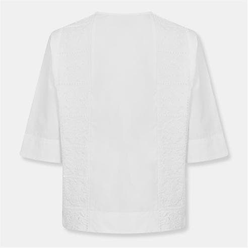 GANNI - Women's Anglaise Short Sleeve Blouse