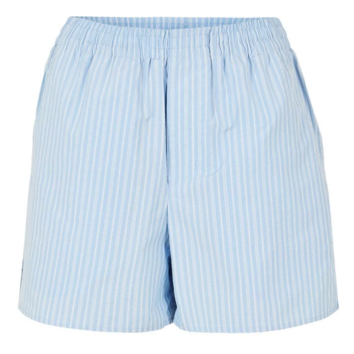 Ami Paris Women's Blue Ami Stripe Short Ld61 - Size 8