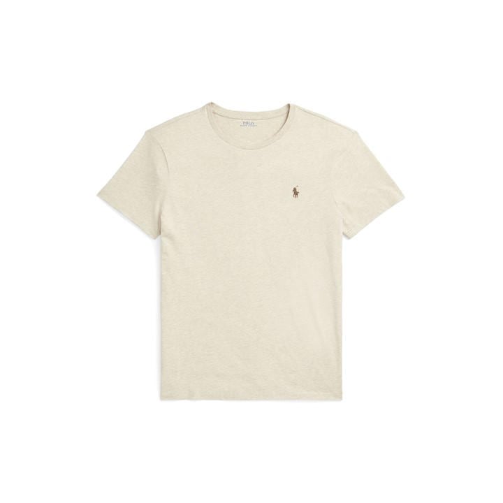 Polo Ralph Lauren Men's Beige Regular Fit Custom T-Shirt - M