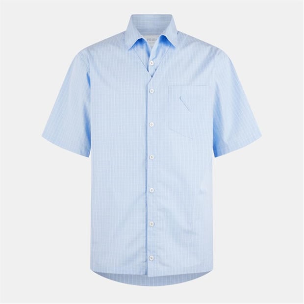 PRADA Short Sleeved Striped Shirt,New Products : American Fashion Style Bags On Sale