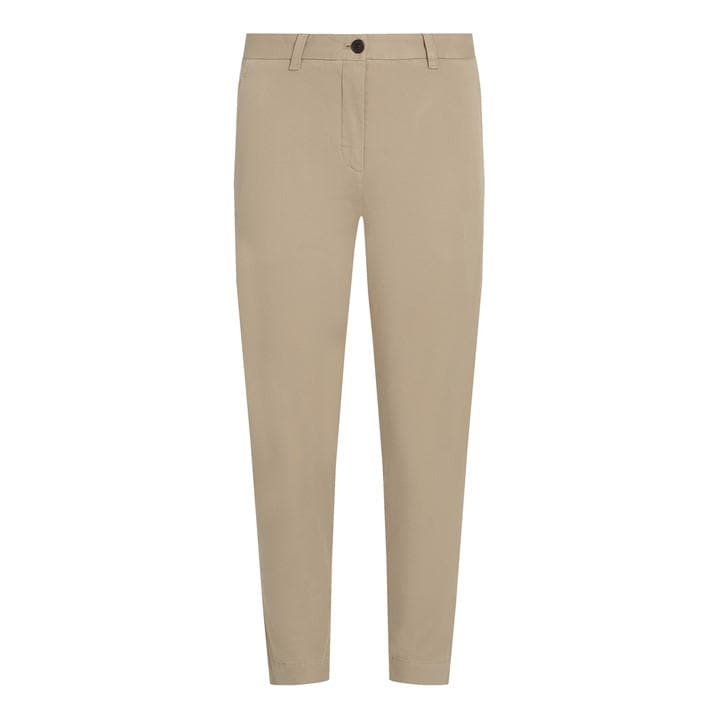 Tommy Hilfiger Women's Beige Co Stretch Gmd Slim Chino Size 12