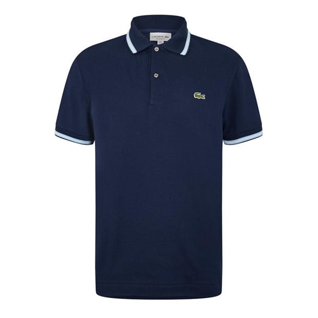 White 001 - Lacoste - Men's Tipped Short-Sleeve Polo Shirt