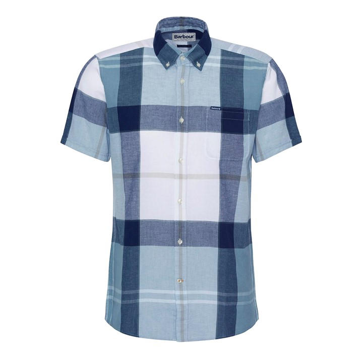 Barbour Men's Blue Douglas Short Sleeve Shirt