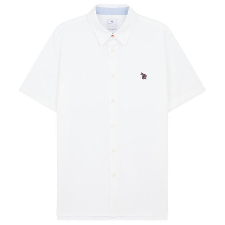 Ps Paul Smith Men's White Short-Sleeve Plain Shirt
