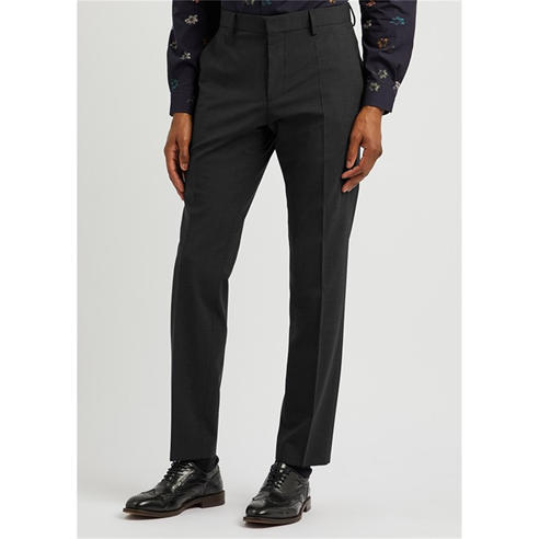Boss - Men's Slim-Fit Wool Suit Trousers