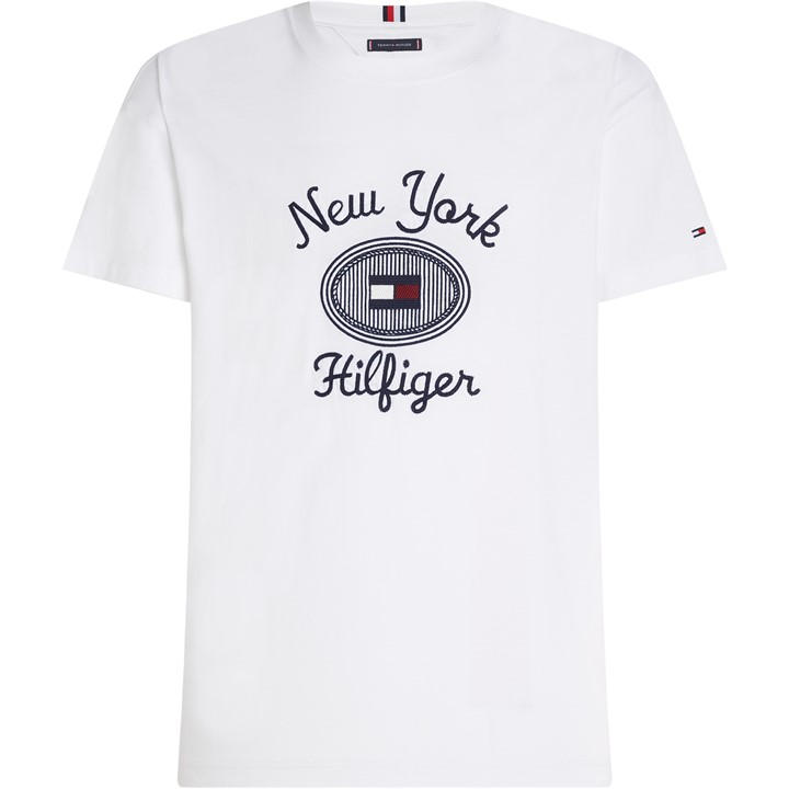 Tommy Hilfiger Men’s New York Crest Regular Fit T-Shirt – White