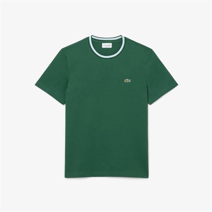 Lacoste Men's Green Tipped T-Shirt Large