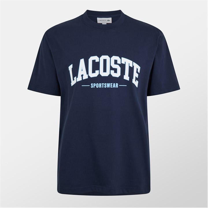 Lacoste Men's Blue Big Logo T-Shirt - XL