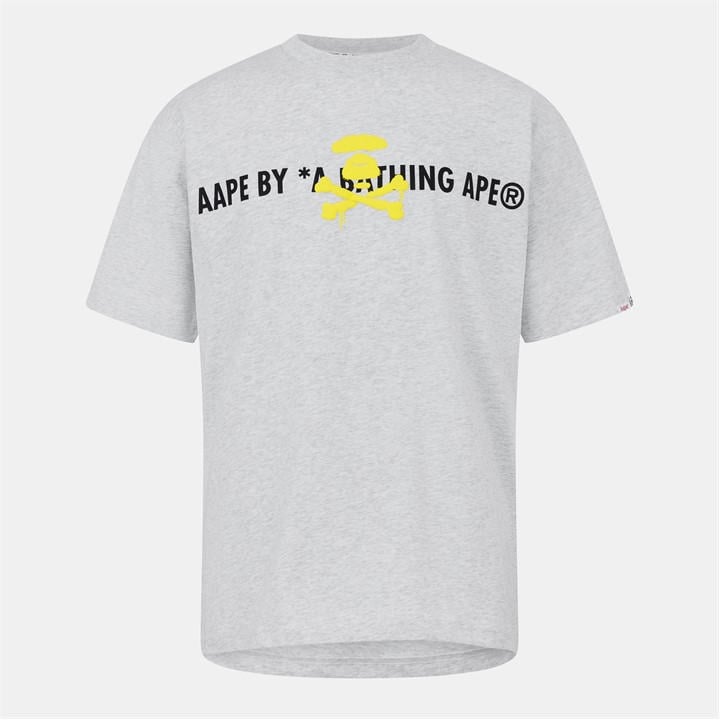 AAPE Men’s Neon Puff Oversized T-Shirt – Grey