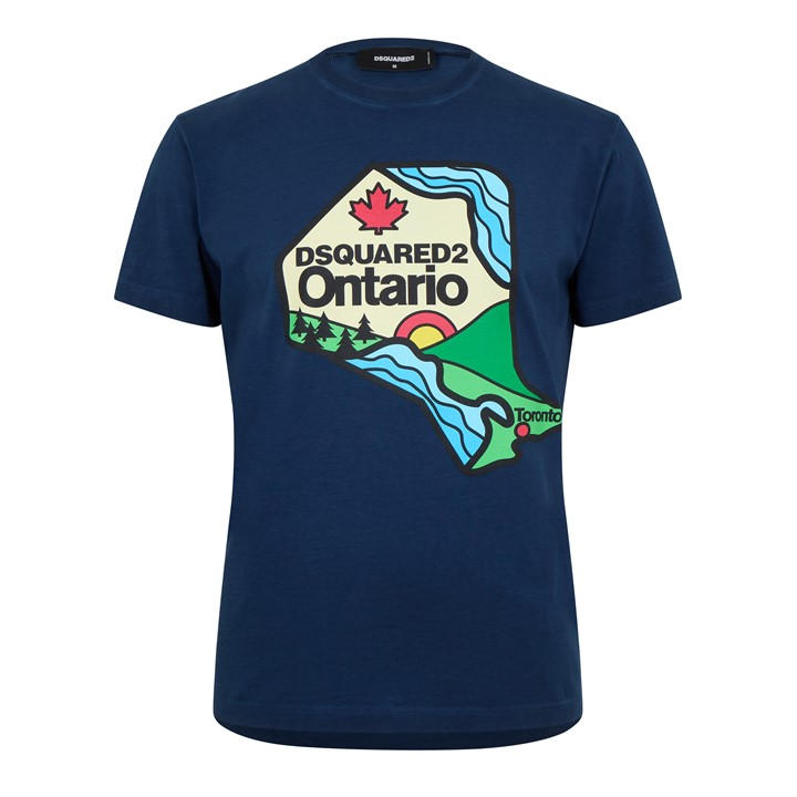 Dsquared2 Men's Blue Cool Fite Tee Small