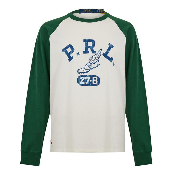 Polo Ralph Lauren Men's Green Long Sleeve T-Shirt - L
