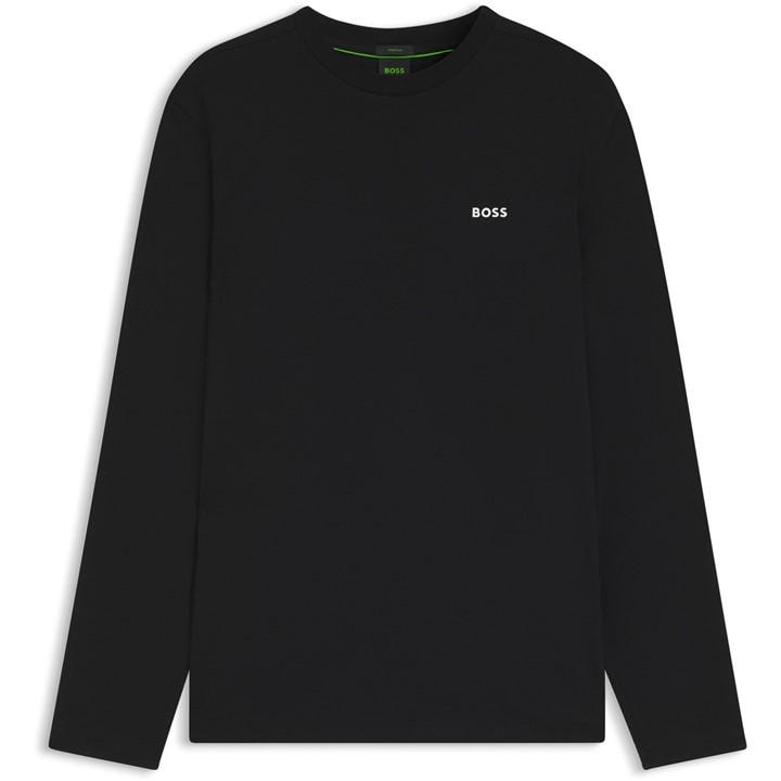 Boss Men's Black Hbg Long T-Shirt With Iconic Logo