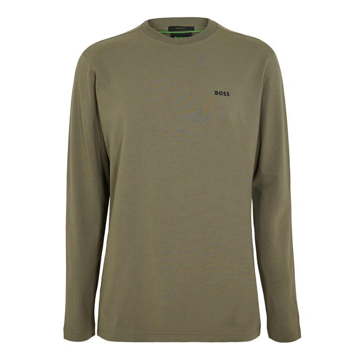 Boss Men's Beige Hbg Long T-Shirt With Iconic Logo