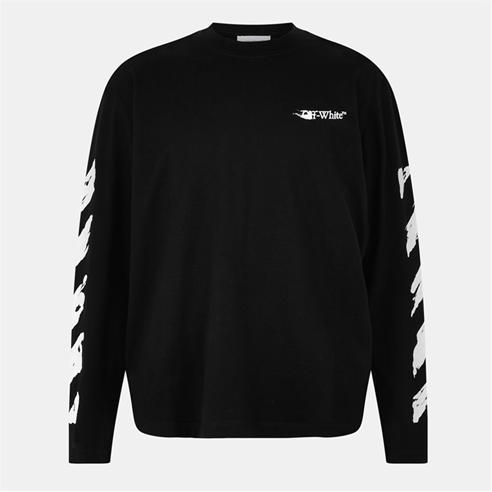 OFF WHITE - Men's Skate Long Sleeve Relaxed Fit T-Shirt
