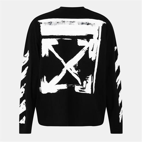 OFF WHITE - Men's Skate Long Sleeve Relaxed Fit T-Shirt