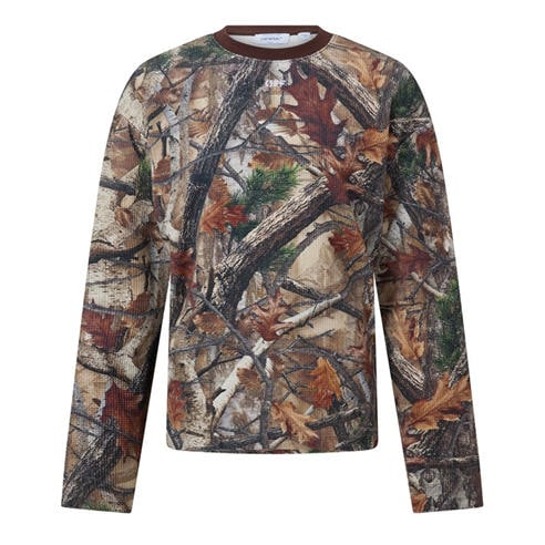 OFF WHITE - Men's Camo Waffle Long-Sleeve T-Shirt