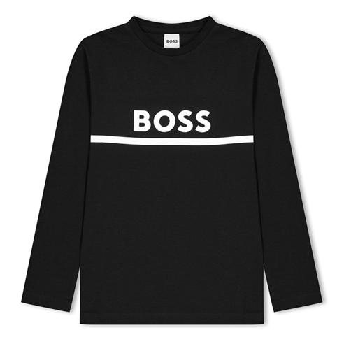 Boss - Kids Long-sleeve Large Logo Tee Iconic Logo Print T-Shirt