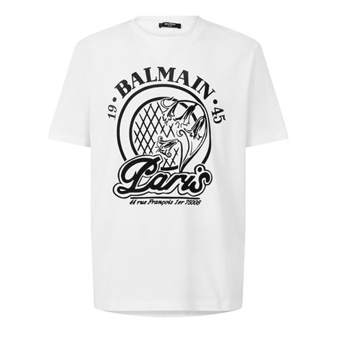 BALMAIN - Balmain Flock Tee Sn64