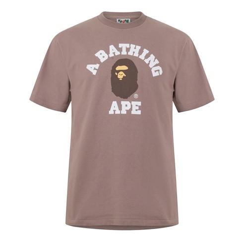 A BATHING APE - Men's College Cotton Short-Sleeve T-Shirt