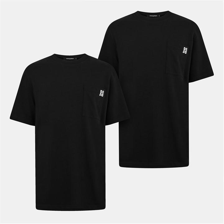 Dsquared2 Men's Black Dsq D2 2Pk Tee Small
