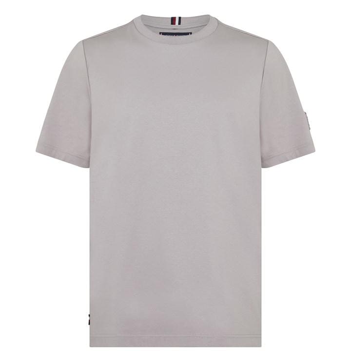 TOMMY HILFIGER Interlocking Logo Short Sleeve T-Shirt – Grey