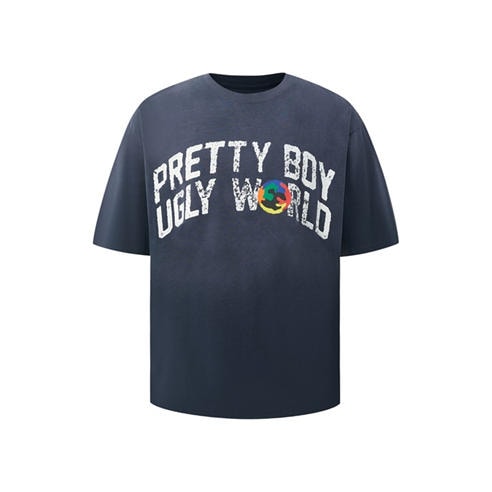 PRETTY BOY UGLY WORLD - The Pretty Boy Ugly World Cotton Short Sleeve Crew Neck T-Shirt Mens
