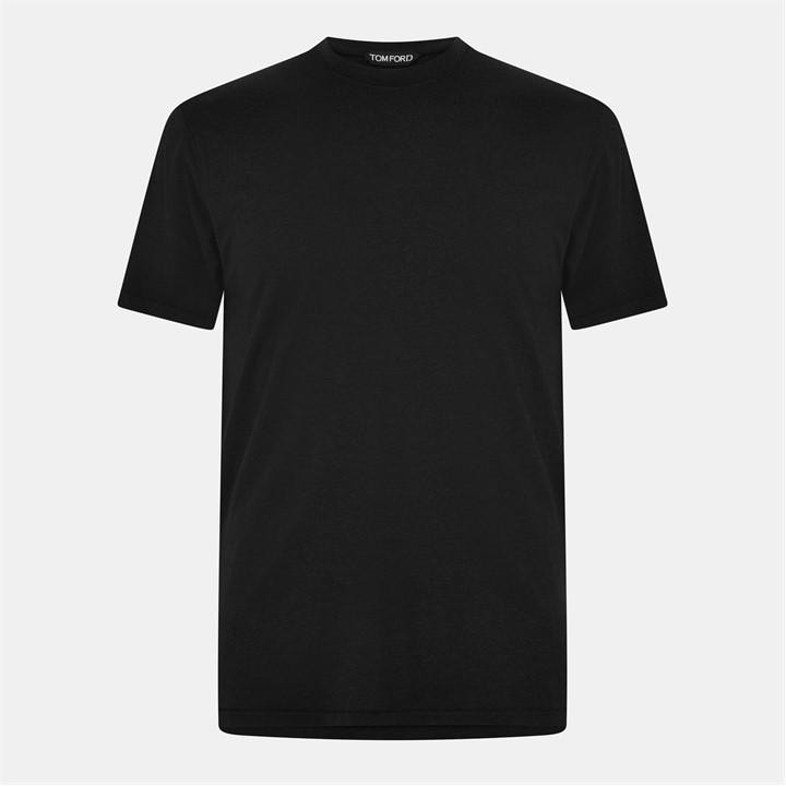 Tom Ford Men's Black Tf Cotton Tee Sn54 Large
