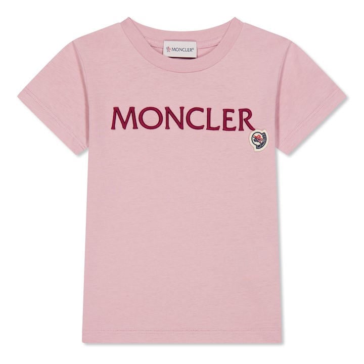 Moncler Girls Pink Logo T-Shirt Juniors
