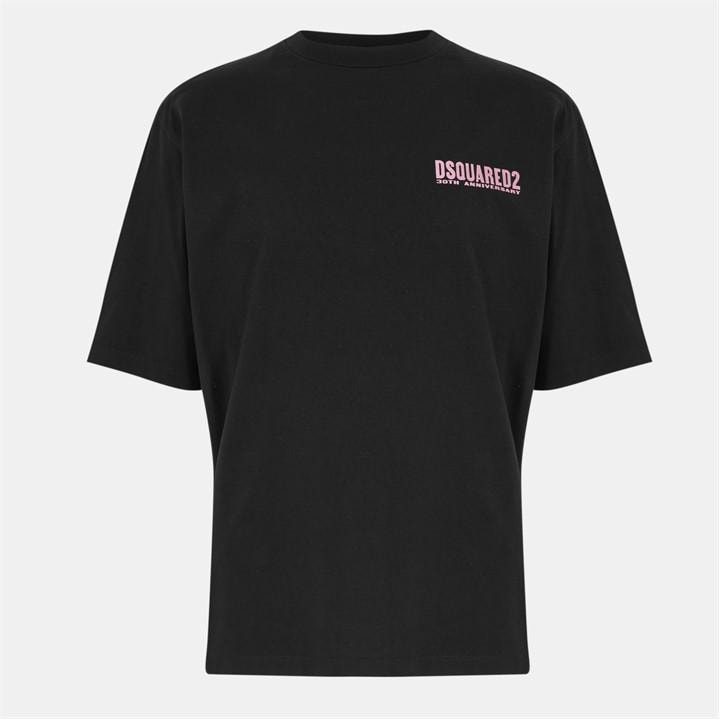 Dsquared2 Men's Black Dsq Loose Fit Oversized T-Shirt