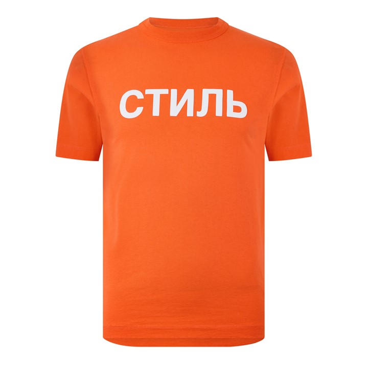 Heron Preston Men's Orange Regular Fit T-Shirt