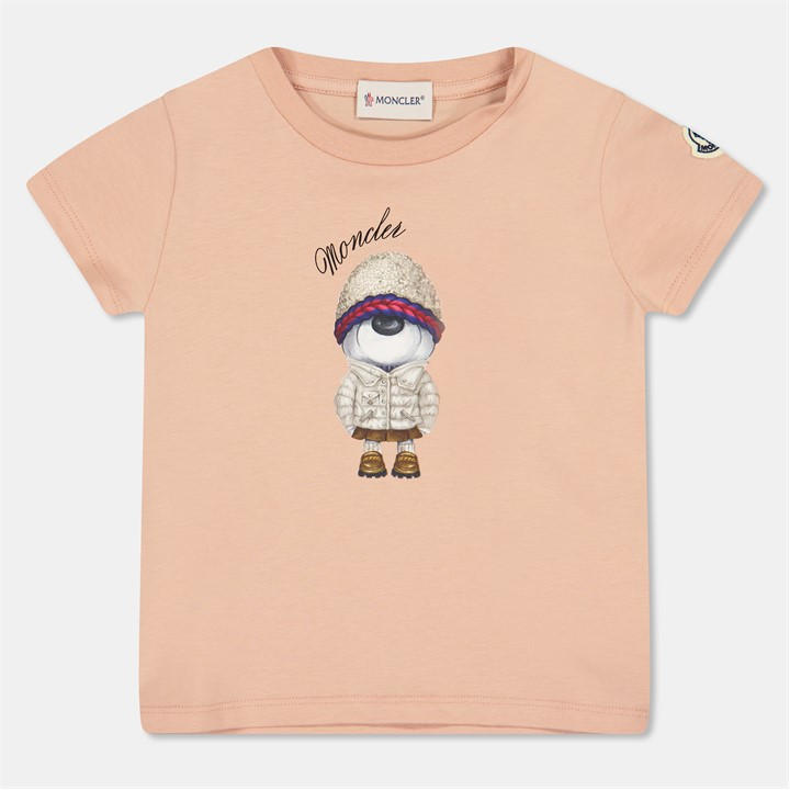 Moncler Girls Pink Novel Tee Size 9