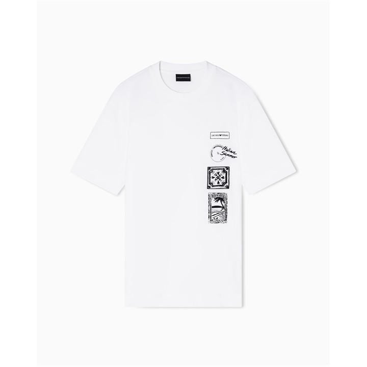 Emporio Armani Men's White T-Shirt - S