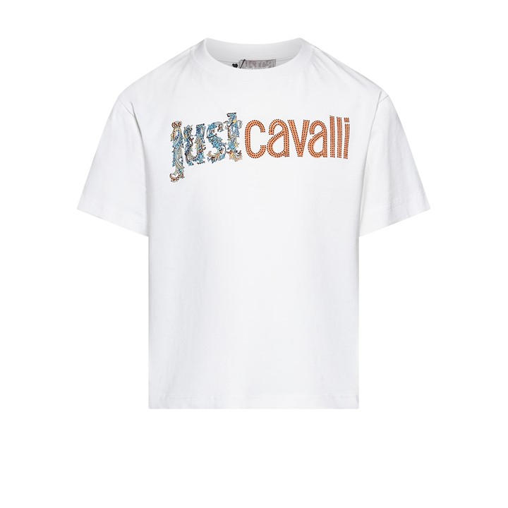 Roberto Cavalli Unisex Kids White ' Logo T-Shirt