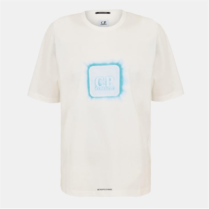 Cp Company Metropolis Men's White Front Logo T-Shirt