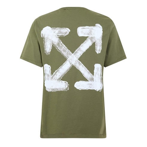 OFF WHITE - Off White Spray Arrow Slim Fit T- Shirt