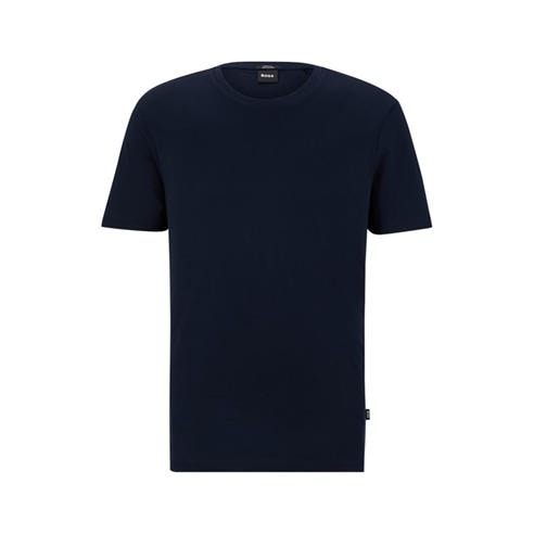 Boss - Men's Tessler 150 Black Cotton Short Sleeve Slim Fit T-Shirt