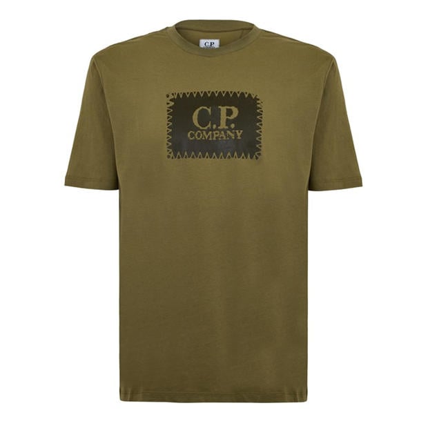 Black 999 - CP COMPANY - Men's Block Logo Regular Fit T-Shirt