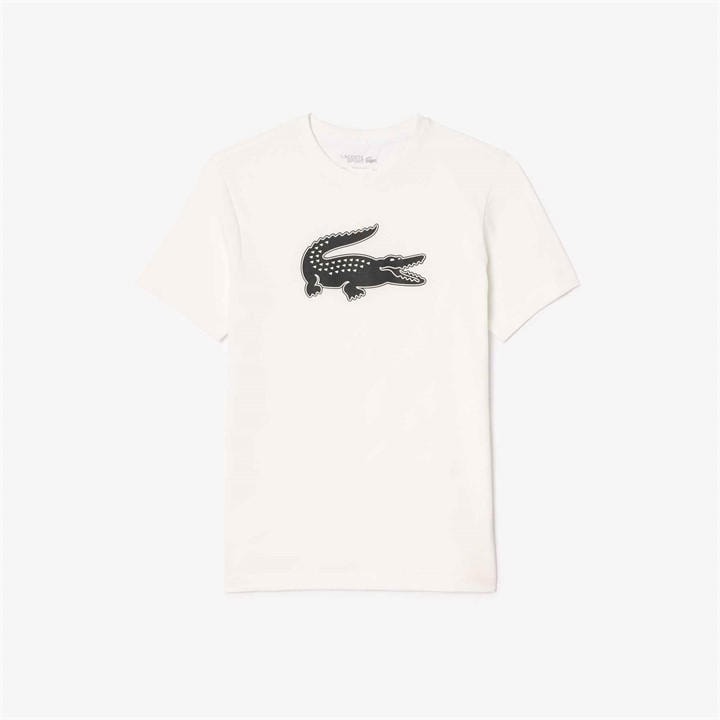 Lacoste Men's White Large Croc Ii T Shirt - L