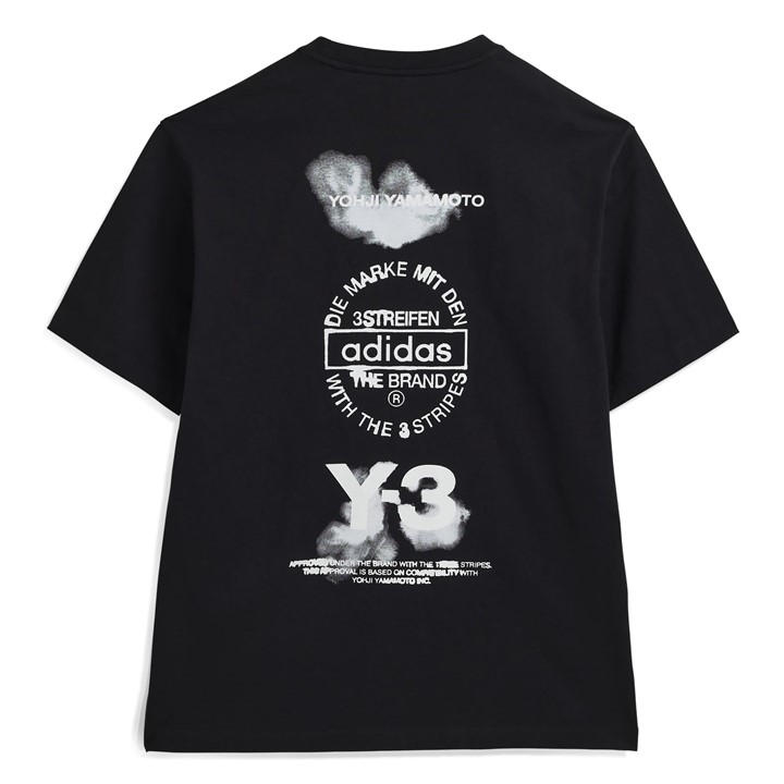 Y3 Men's Black Gfx Tee Sn54 2XL